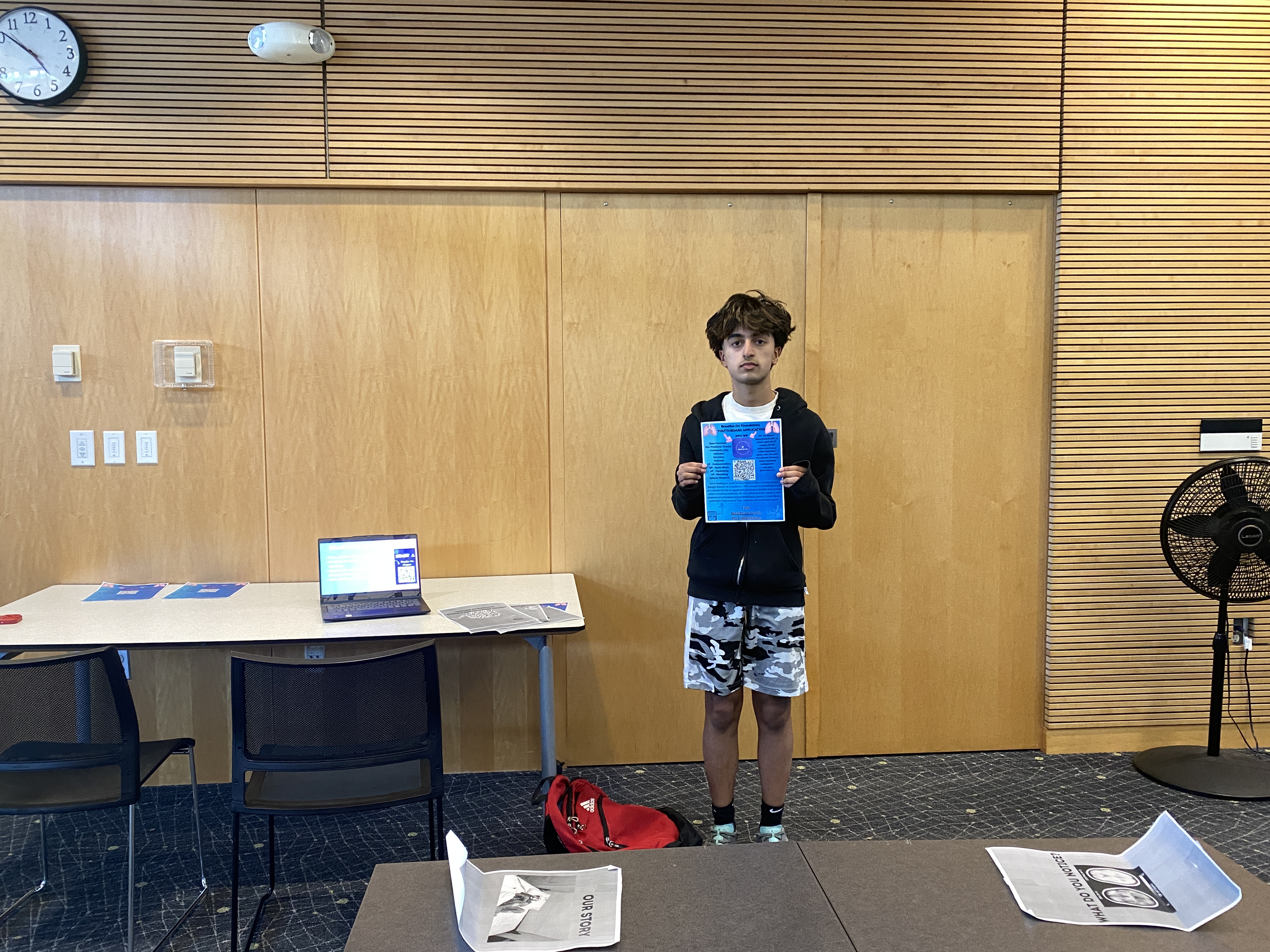 Breathe-On volunteers presenting OSA awareness materials